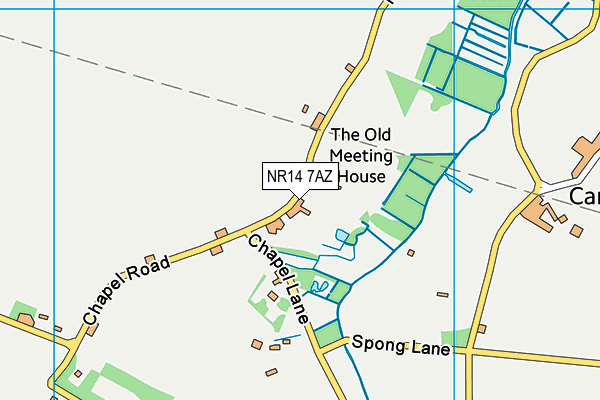 NR14 7AZ map - OS VectorMap District (Ordnance Survey)