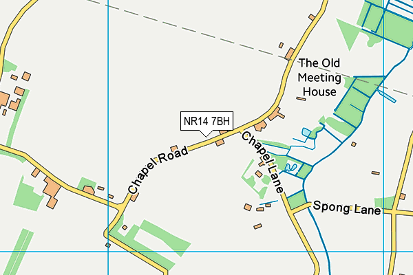 NR14 7BH map - OS VectorMap District (Ordnance Survey)