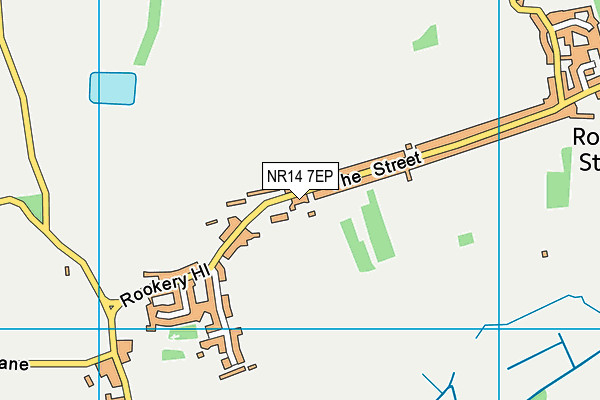NR14 7EP map - OS VectorMap District (Ordnance Survey)