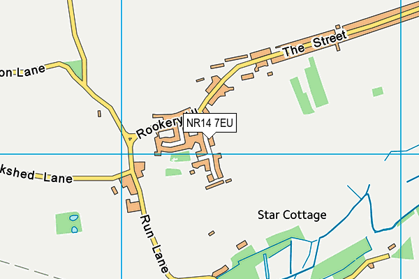 NR14 7EU map - OS VectorMap District (Ordnance Survey)