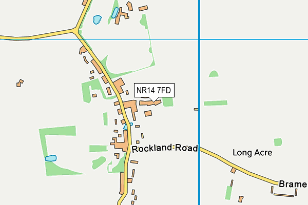 NR14 7FD map - OS VectorMap District (Ordnance Survey)