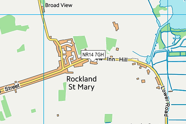 NR14 7GH map - OS VectorMap District (Ordnance Survey)