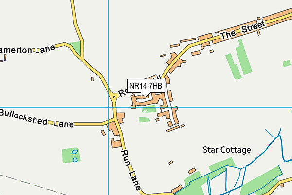 NR14 7HB map - OS VectorMap District (Ordnance Survey)