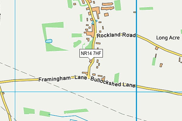 NR14 7HF map - OS VectorMap District (Ordnance Survey)