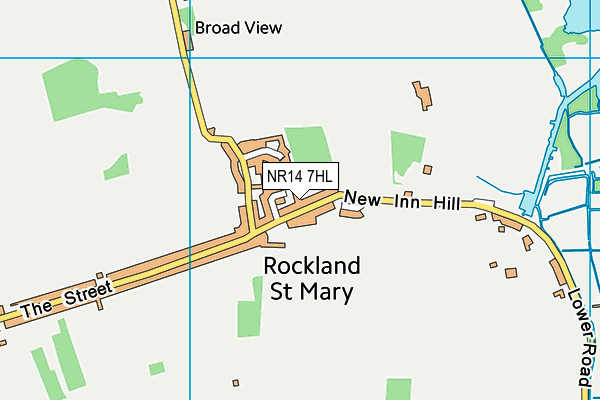 NR14 7HL map - OS VectorMap District (Ordnance Survey)