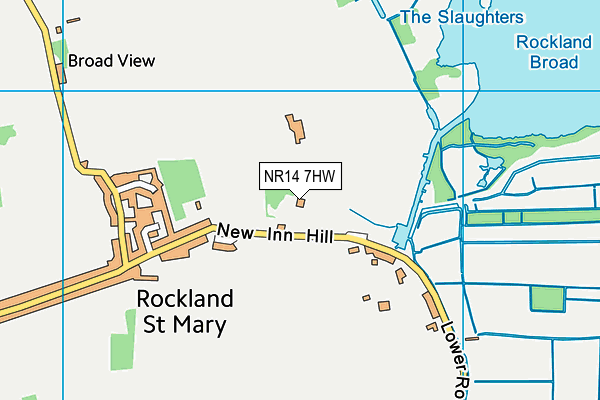 NR14 7HW map - OS VectorMap District (Ordnance Survey)