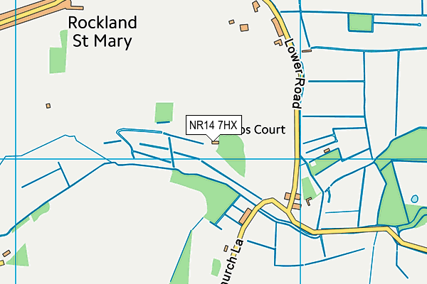 NR14 7HX map - OS VectorMap District (Ordnance Survey)