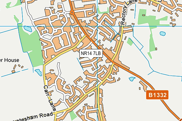 NR14 7LB map - OS VectorMap District (Ordnance Survey)