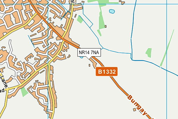 NR14 7NA map - OS VectorMap District (Ordnance Survey)