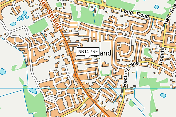 Poringland Primary School map (NR14 7RF) - OS VectorMap District (Ordnance Survey)