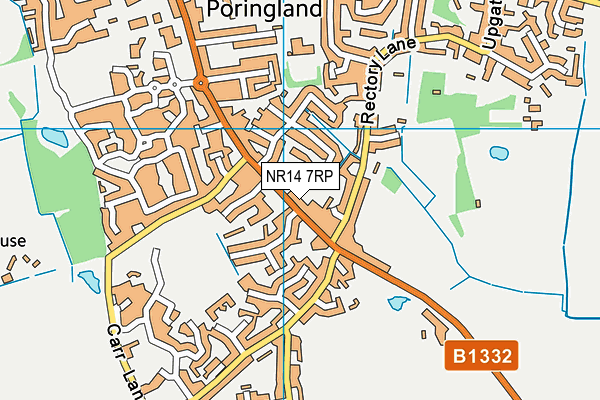 NR14 7RP map - OS VectorMap District (Ordnance Survey)