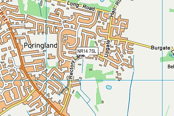 NR14 7SL map - OS VectorMap District (Ordnance Survey)