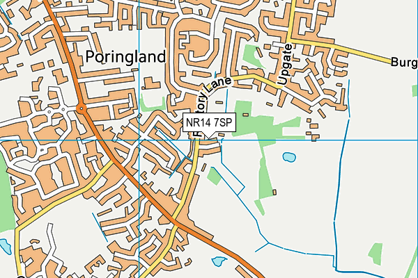 NR14 7SP map - OS VectorMap District (Ordnance Survey)