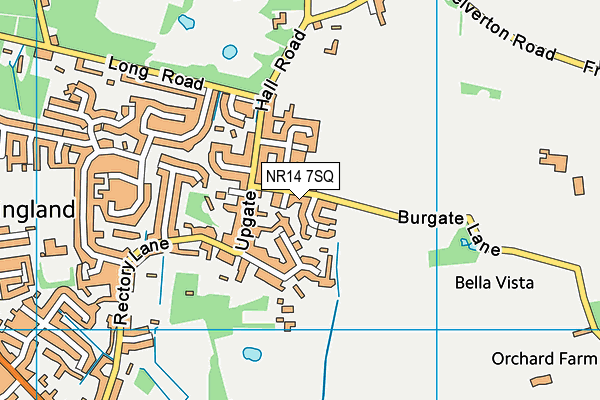 NR14 7SQ map - OS VectorMap District (Ordnance Survey)