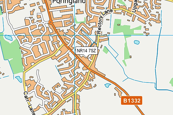 NR14 7SZ map - OS VectorMap District (Ordnance Survey)