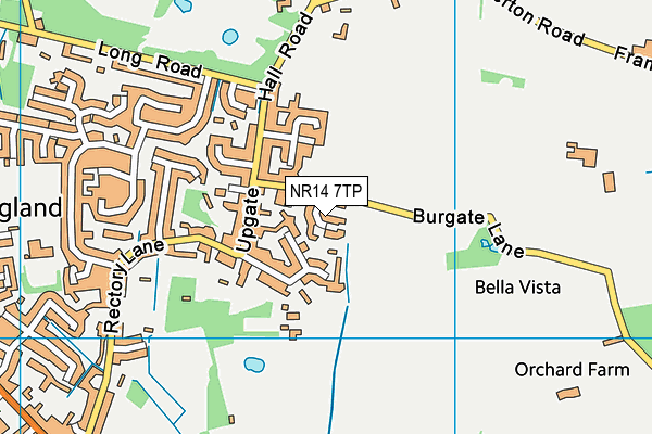 NR14 7TP map - OS VectorMap District (Ordnance Survey)