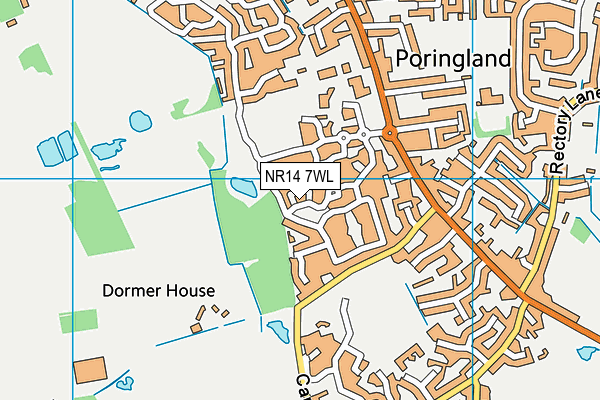 NR14 7WL map - OS VectorMap District (Ordnance Survey)