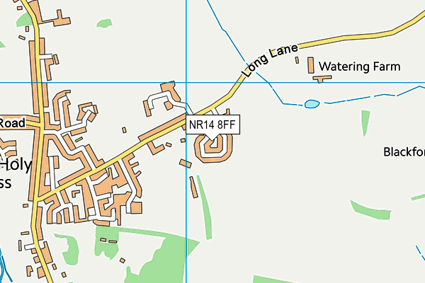 NR14 8FF map - OS VectorMap District (Ordnance Survey)