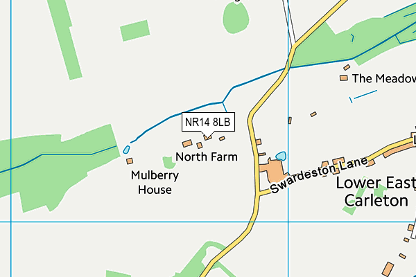 NR14 8LB map - OS VectorMap District (Ordnance Survey)