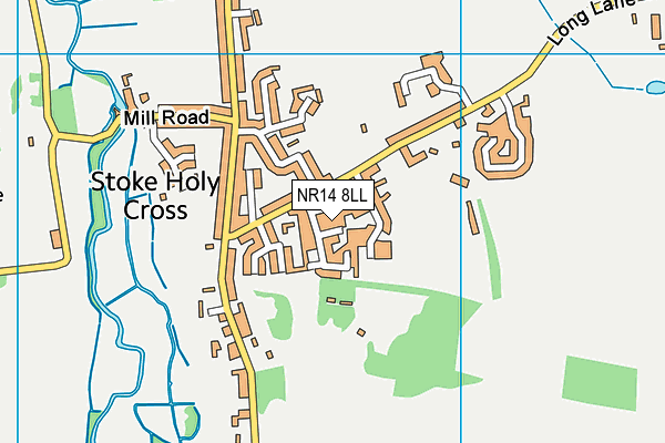 NR14 8LL map - OS VectorMap District (Ordnance Survey)