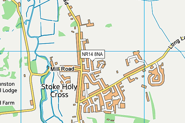 NR14 8NA map - OS VectorMap District (Ordnance Survey)