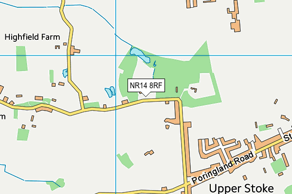 NR14 8RF map - OS VectorMap District (Ordnance Survey)