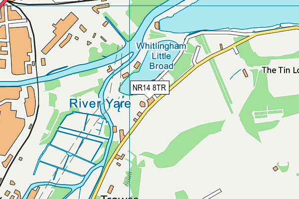 NR14 8TR map - OS VectorMap District (Ordnance Survey)