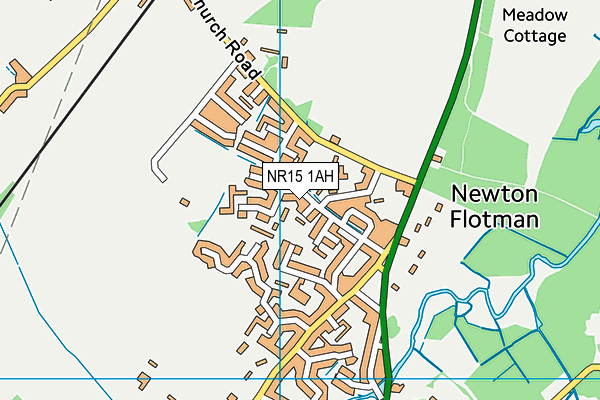 NR15 1AH map - OS VectorMap District (Ordnance Survey)
