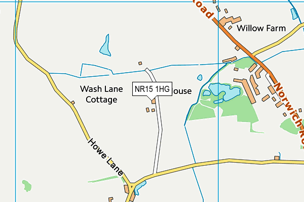 NR15 1HG map - OS VectorMap District (Ordnance Survey)