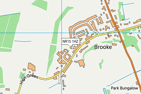 NR15 1HZ map - OS VectorMap District (Ordnance Survey)