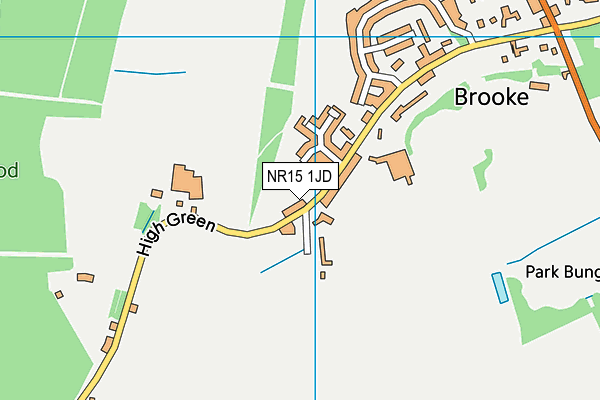 NR15 1JD map - OS VectorMap District (Ordnance Survey)