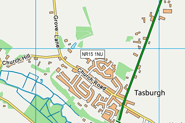 Preston Primary School map (NR15 1NU) - OS VectorMap District (Ordnance Survey)
