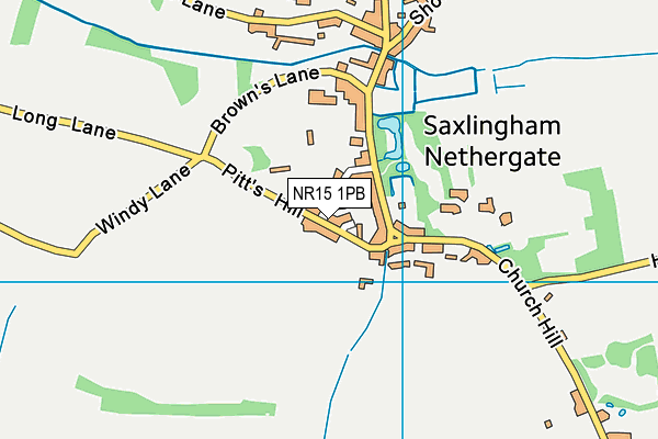 NR15 1PB map - OS VectorMap District (Ordnance Survey)