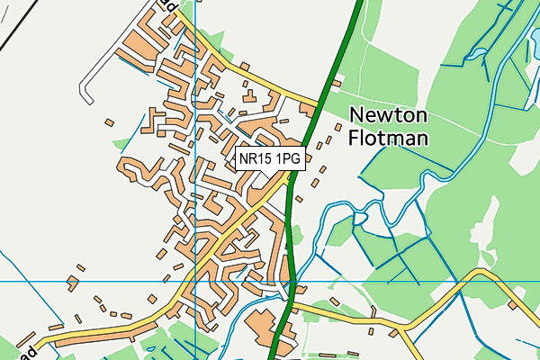 NR15 1PG map - OS VectorMap District (Ordnance Survey)