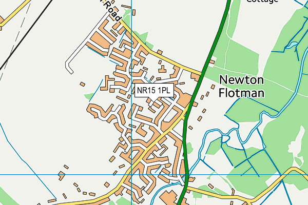 NR15 1PL map - OS VectorMap District (Ordnance Survey)