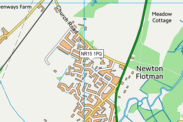 NR15 1PQ map - OS VectorMap District (Ordnance Survey)
