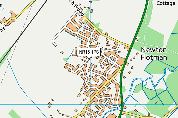 NR15 1PS map - OS VectorMap District (Ordnance Survey)