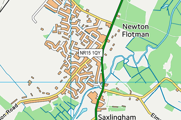 NR15 1QY map - OS VectorMap District (Ordnance Survey)