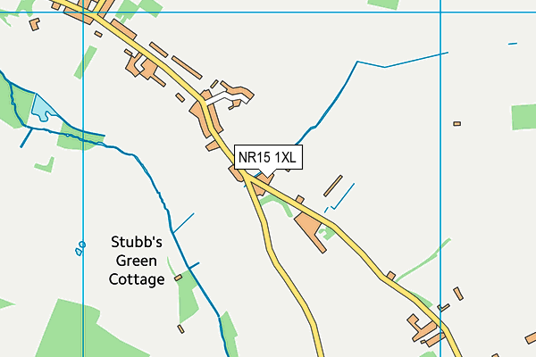 NR15 1XL map - OS VectorMap District (Ordnance Survey)