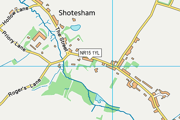 Shotesham St Marys Playing Field map (NR15 1YL) - OS VectorMap District (Ordnance Survey)