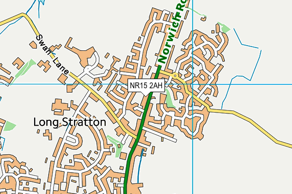 NR15 2AH map - OS VectorMap District (Ordnance Survey)