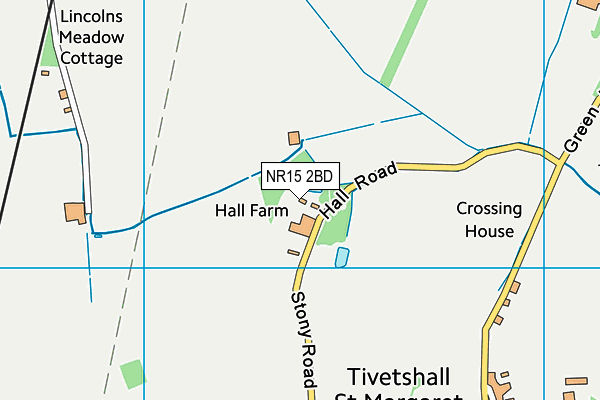 NR15 2BD map - OS VectorMap District (Ordnance Survey)