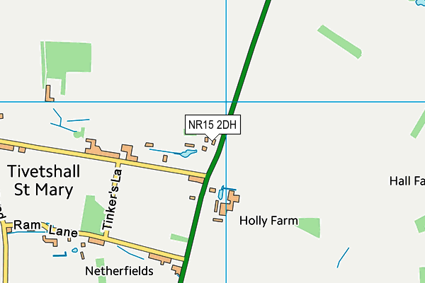 NR15 2DH map - OS VectorMap District (Ordnance Survey)