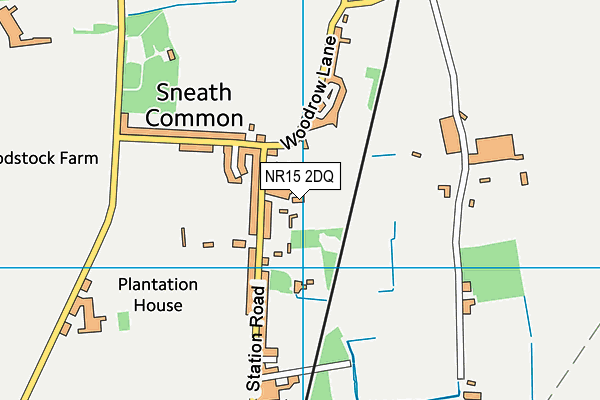 NR15 2DQ map - OS VectorMap District (Ordnance Survey)