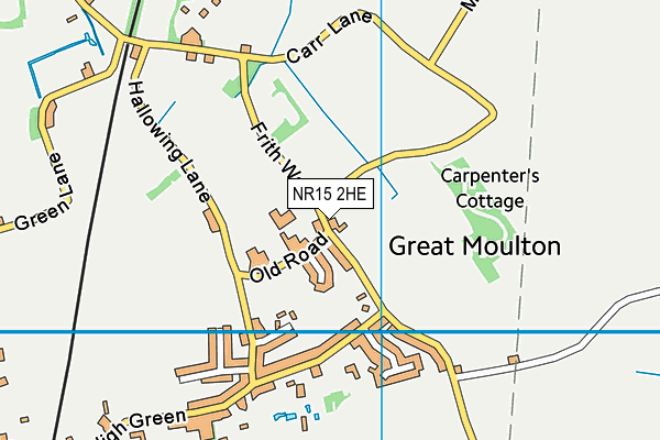 NR15 2HE map - OS VectorMap District (Ordnance Survey)