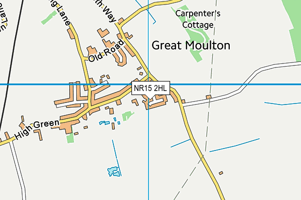 NR15 2HL map - OS VectorMap District (Ordnance Survey)