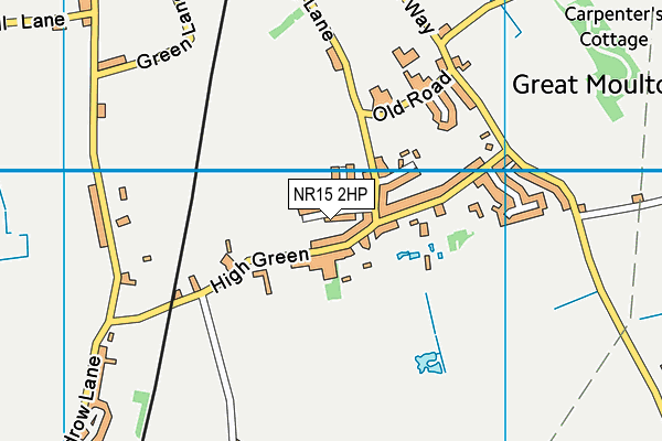NR15 2HP map - OS VectorMap District (Ordnance Survey)