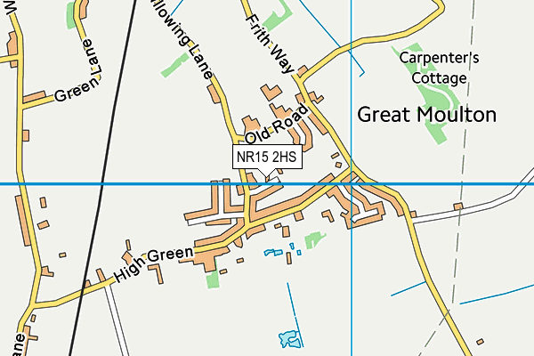 NR15 2HS map - OS VectorMap District (Ordnance Survey)