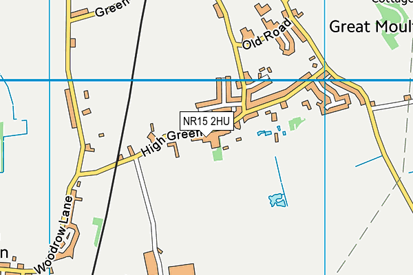 NR15 2HU map - OS VectorMap District (Ordnance Survey)