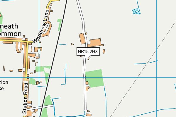 NR15 2HX map - OS VectorMap District (Ordnance Survey)
